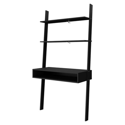 Cooper Ladder Desk in Black - Silo Angled View