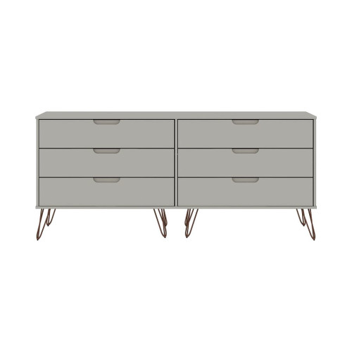 Rockefeller 6-Drawer Double Low Dresser in Off White