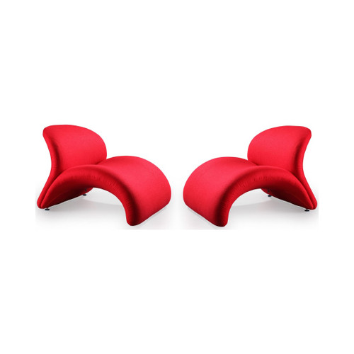 Rosebud Accent Chair in Red (Set of 2)