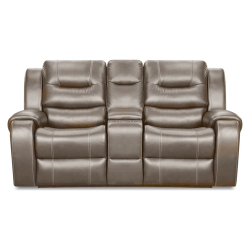 Titan Reclining Loveseat in Steel - Front facing silo