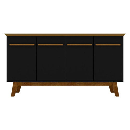 Yonkers 62.99" Sideboard in Black and Cinnamon - Front Facing Silo Image