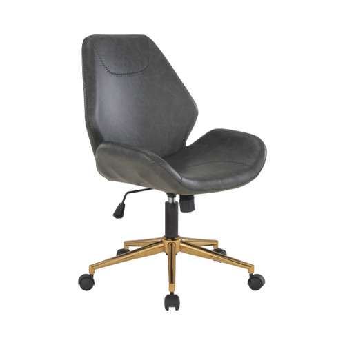 Reseda_Office_Chair_in_Black_Faux_Leather_with_Gold_Base_Main_Image