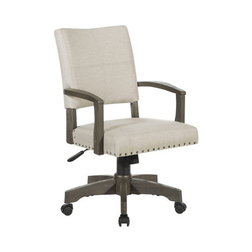 Santina_Bankers_Chair_with_Antique_Grey_Finish_and_Ivory_Fabric_Main_Image