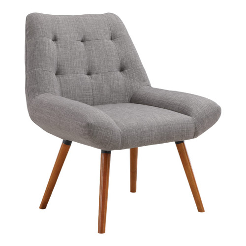 Calico Accent Chair in Cement Fabric with Amber Legs