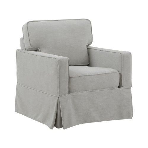 Halona Slipcover Chair in Fog Fabric