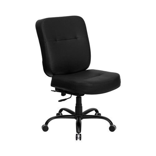 HERCULES Series Big & Tall 400 lb. Rated Black LeatherSoft Executive Swivel Ergonomic Office Chair with Rectangle Back