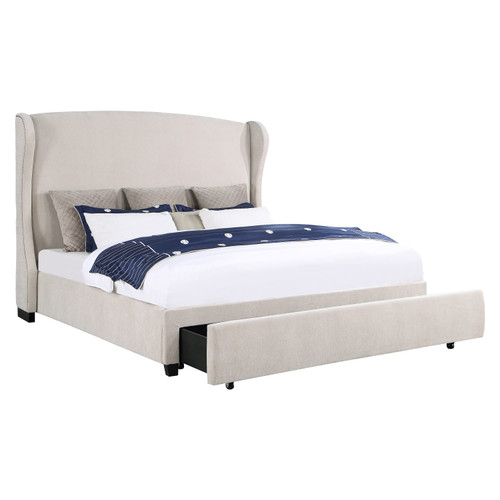 Claire Collection King Storage Bed - Silo Angled View