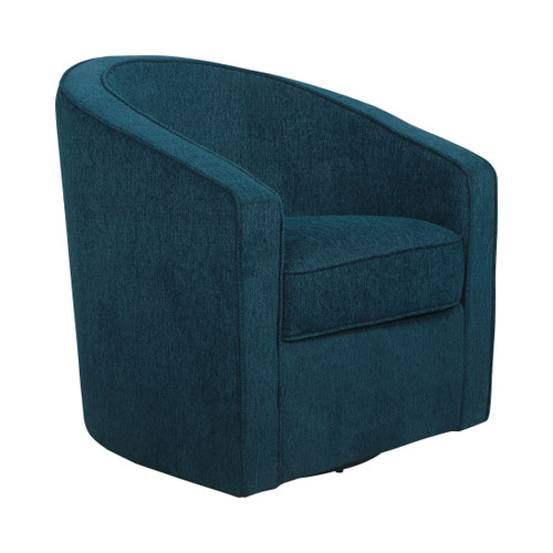 Danica Swivel Chair in Azure Fabric