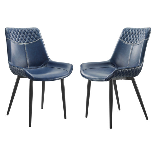 Elsher Dining Chair Blue Set of 2