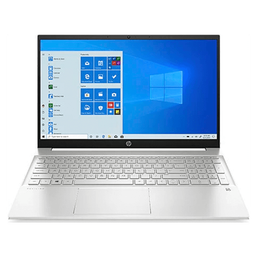 HP Pavilion White Laptop - Silo Open Front View