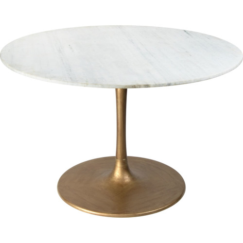 Ithaca Dining Table White & Gold - Table Silo