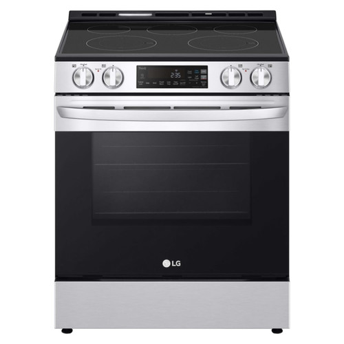 LG 6.3 cu. ft. Smart Wi-Fi Enabled Electric Slide-in Range with EasyClean - LSEL6331F - front view silo