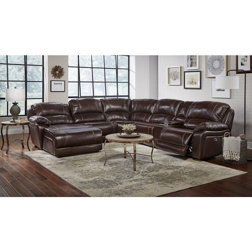 Luxe Elite Power Reclining Sectional - RAF Recliner & LAF Chaise - Lifestyle Image