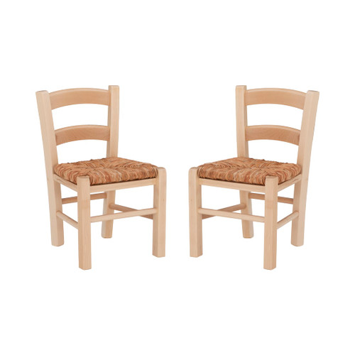 Wembley Collection Natural Kid Chair Set of 2