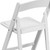 Kids White Resin Folding Chair with White Vinyl Padded Seat - view-8