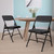 HERCULES Series Metal Folding Chairs with Padded Seats | Set of 2 Black Metal Folding Chairs