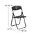 HERCULES Series 500 lb. Capacity Heavy Duty Black Plastic Folding Chair with Built-in Ganging Brackets