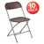 Hercules™ Series Plastic Folding Chair - Brown - 10 Pack 650LB Weight Capacity Comfortable Event Chair-Lightweight Folding Chair