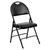 HERCULES Series Ultra-Premium Triple Braced Black Vinyl Metal Folding Chair with Easy-Carry Handle