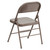 HERCULES Series Triple Braced & Double Hinged Beige Metal Folding Chair