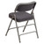 HERCULES Series Premium Curved Triple Braced & Double Hinged Gray Fabric Metal Folding Chair - view-7