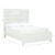 Dallas White Queen Bed - Silo Left Side Facing View with Dimensions