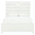 Dallas White 3 Piece Queen Bed Set - Silo Bed Front View with Lights On - view-1