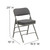 HERCULES Series Premium Curved Triple Braced & Double Hinged Light Gray Fabric Metal Folding Chair