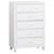 Sienna White 5 Drawer Chest - Right Angle View