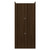 Mulberry 35.9 Open Double Hanging Modern Wardrobe Closet with 2 Hanging Rods in Brown - view-2