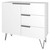 Beekman 35.43 Sideboard with 2 Shelves in White - Angled silo - view-2