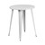 Commercial Grade 24" Round White Metal Indoor-Outdoor Table