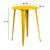 Commercial Grade 30" Round Yellow Metal Indoor-Outdoor Bar Height Table - view-2