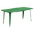 Commercial Grade 31.5" x 63" Rectangular Green Metal Indoor-Outdoor Table Set with 4 Stack Chairs - view-3