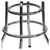 Double Ring Chrome Barstool with Red Seat - leg detail - view-5