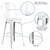 30" High Distressed White Metal Indoor-Outdoor Barstool with Back - Features image - view-3