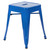 18" Table Height Stool, Stackable Backless Metal Indoor Dining Stool, Restaurant Stool in Royal Blue - Set of 4 - Silo with dimensions