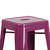 30" High Backless Purple Indoor-Outdoor Barstool - seat detail