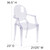 4 Pack Ghost Chair with Arms in Transparent Crystal - Dimensions - view-6