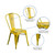 Distressed Yellow Metal Indoor-Outdoor Stackable Chair - view-5