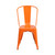 Orange Metal Indoor-Outdoor Stackable Chair - view-2