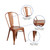 Copper Metal Indoor-Outdoor Stackable Chair