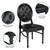 HERCULES Capacity King Louis Chair with Tufted Back, Black Vinyl Seat and Black Frame - Chair Details