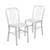 2 Pack White Metal Indoor-Outdoor Chair