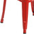 30” High Backless Red Metal Indoor-Outdoor Barstool with Square Seat