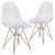 2 Pack Elon Series Ghost Chair with Gold Metal Base - Front View of Set