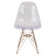 2 Pack Elon Series Ghost Chair with Gold Metal Base - Front View