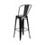 Commercial Grade 4 Pack 30" High Black Metal Indoor-Outdoor Barstool with Removable Back