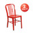 2 Pack Red Metal Indoor-Outdoor Chair - view-1