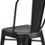 Commercial Grade 4 Pack 24" High Distressed Black Metal Indoor-Outdoor Counter Height Stool with Back - view-6